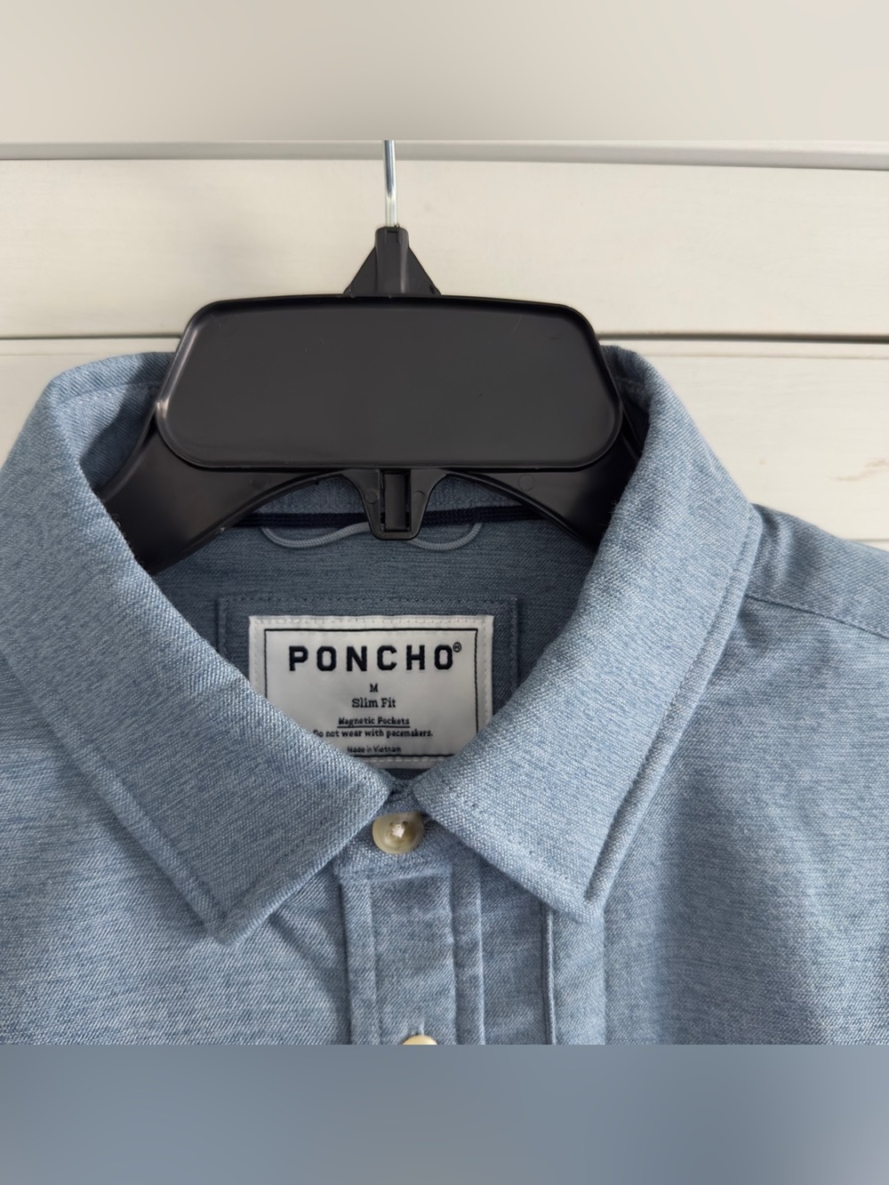 Poncho The Cordon Bleu Long Sleeve Shirt in Slate Heather Size Medium Slim Fit - Picture 5 of 9
